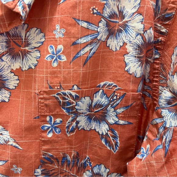 Izod Saltwater Shirt Mens Hawaiian Floral Button Short Sleeve Large - Picture 3 of 7
